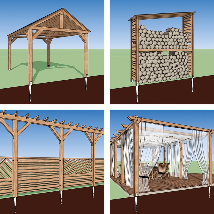 Podstawa słupa - wkręcana do ziemi - PWU 70x685x1,8