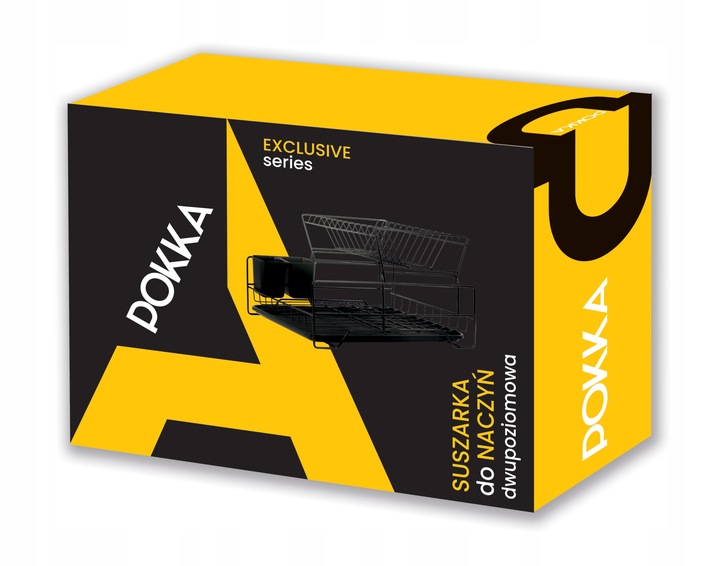 SUSZARKA DO NACZYŃ STOJĄCA BIAŁA DWUPOZIOMOWA OCIEKACZ Z TACKĄ W