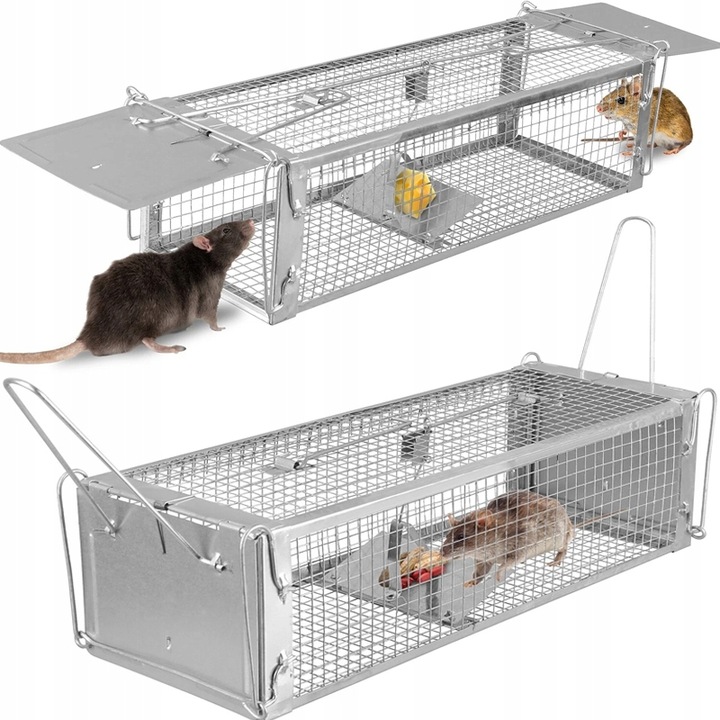 DUŻA ŻYWOŁAPKA NA MYSZY SZCZURY WYDRY ŁASICE KUNY PUŁAPKA ŁAPKA