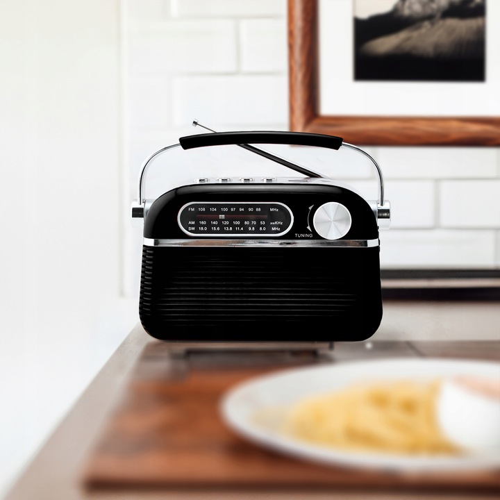 RADIO KUCHENNE RETRO PRZENOŚNE SIECIOWE NA BATERIE STROJENIE FM AM