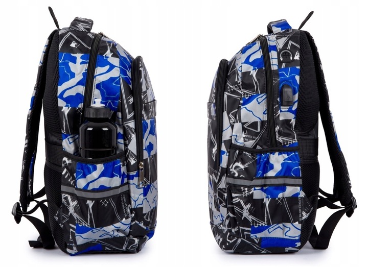 Tornister szkolny plecak młodzieżowy we wzory Duży 24L 3 kolory Klasa 4-8