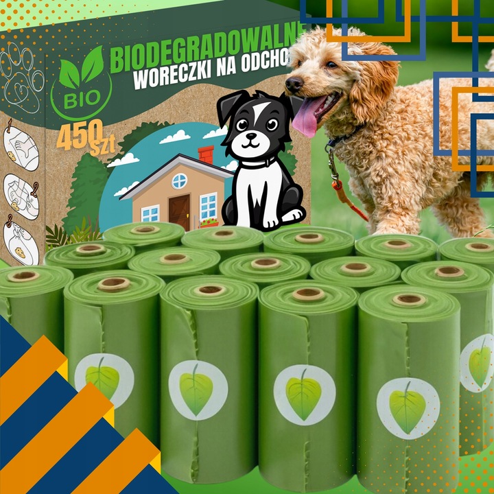 WORECZKI BIODEGRADOWALNE NA PSIE ODCHODY BIO WORKI NA KUPY PSA 360 SZT ETUI