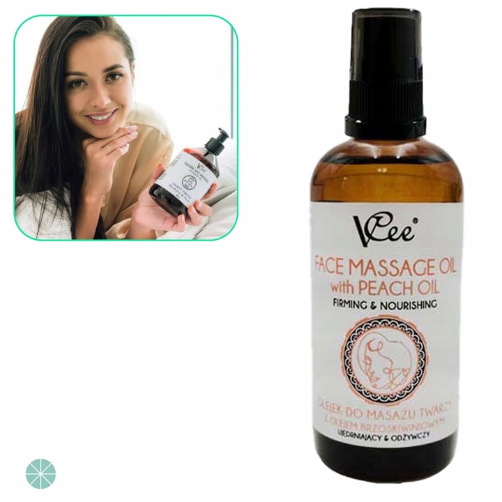 Olejek do MASAŻU TWARZY VCee BRZOSKWINIOWY 100 ML Z ATOMIZEREM
