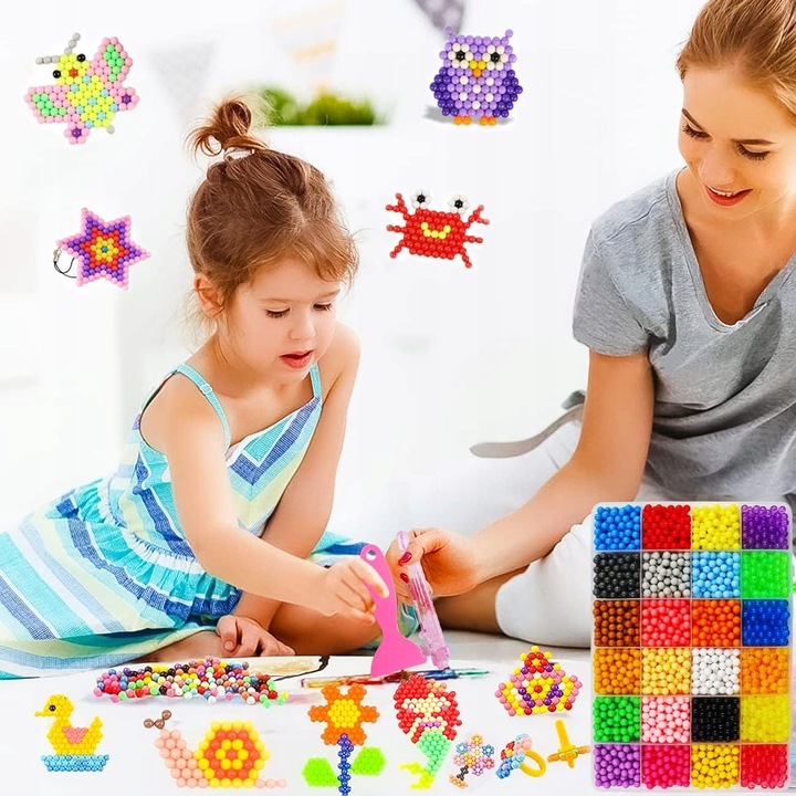 Koraliki Wodne Duży Zestaw do Tworzenia Bransoletek Biżuterii z Akcesoriami