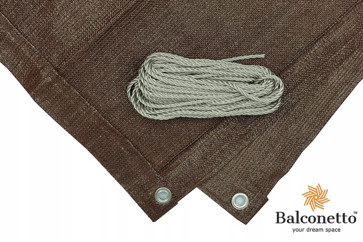 MATA OSŁONA balkonowa osłonowa brązowa 0,9x5m UV na BALKON brąz UV