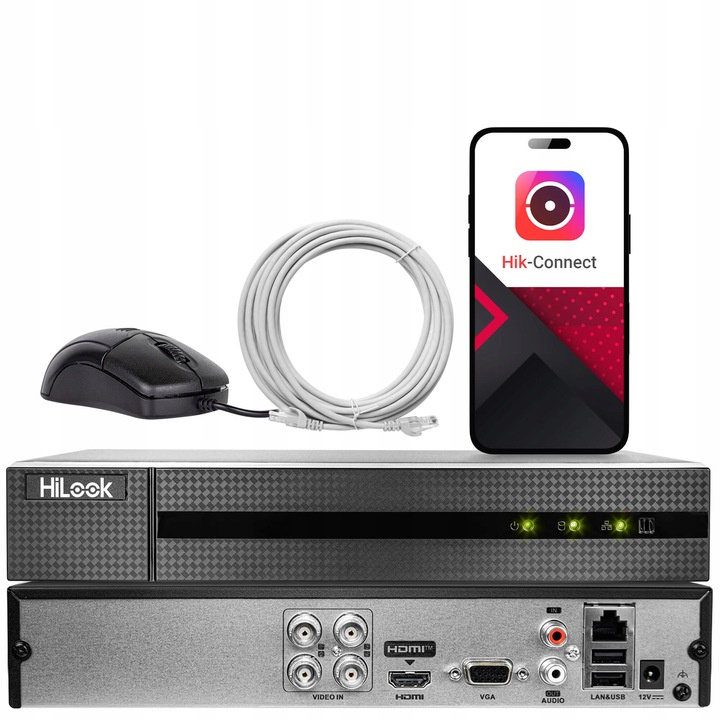 DVR-4CH-4MP Hilook by Hikvision Rejestrator do kamer IP,CVI,AHD,TVI,CVBS