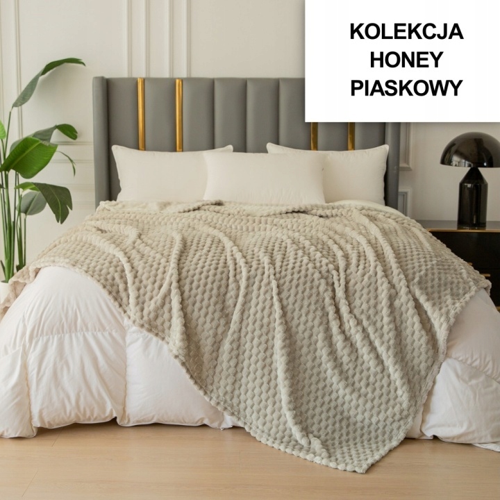 GRUBY KOC WYTŁACZANY NARZUTA NA ŁÓŻKO KANAPĘ 160x200 NA NAROŻNIK MIĘKKI