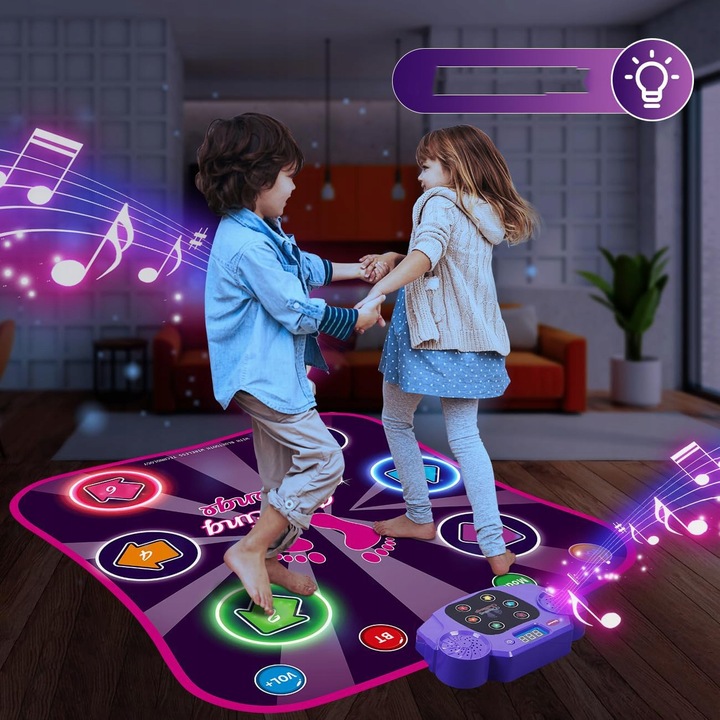 gra dla dzieci mata taneczna pianinko gra muzyczne wyzwanie 5 trybów 6 led