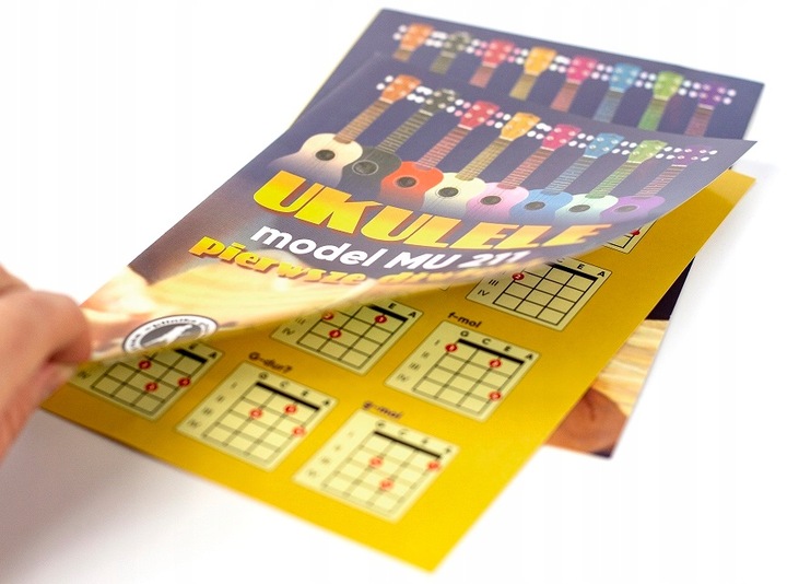 UKULELE SOPRANOWE +POKROWIEC+ KOSTKI+ TABELA