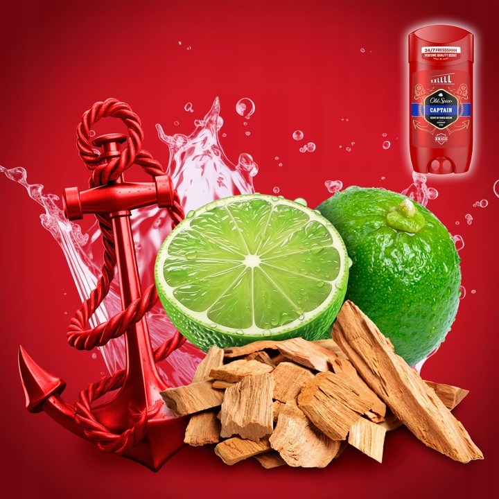 Old Spice Captain Dezodorant męski w sztyfcie, 6 x 85ml
