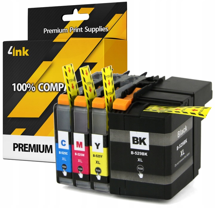 TUSZE LC-525 XL LC-529 XL DO DRUKARKI BROTHER MFC-J200 DCP-J100 DCP-J105