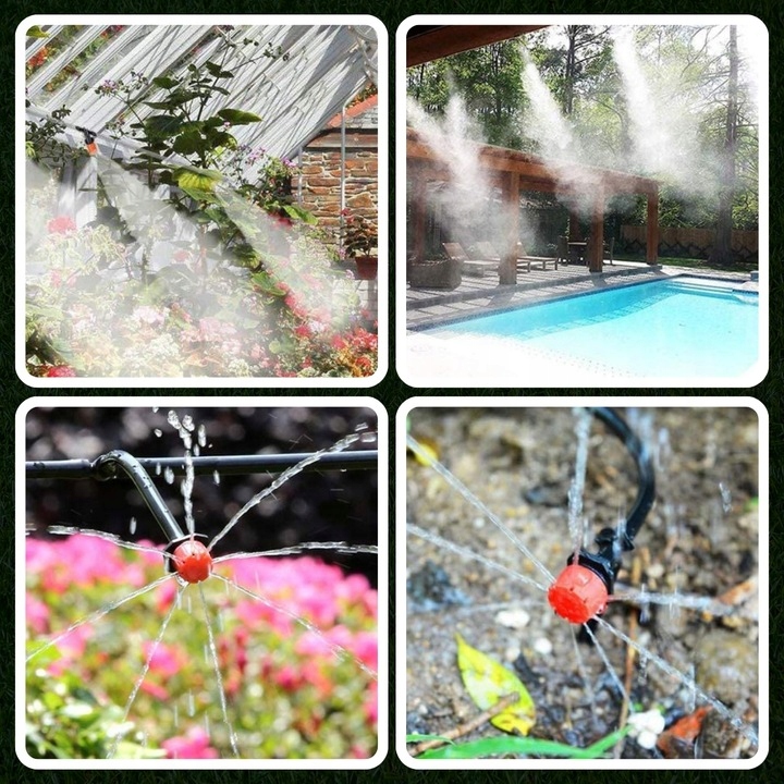 ZESTAW DO NAWADNIANIA KROPELKOWEGO SYSTEM DO KWIATKÓW ROŚLIN 25m + 24dysze