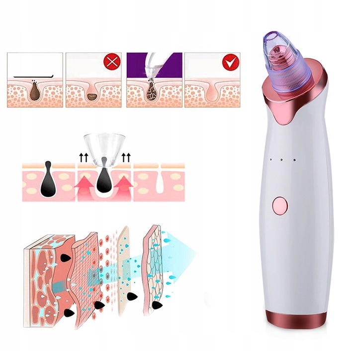 ODKURZACZ WĄGRÓW 12w1 Mikrodermabrazja + Masażer +