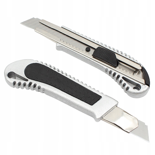 NÓŻ METALOWY NOŻYK TAPECIAK WYSUWANY Z OSTRZAMI OSTRZEM ŁAMANYM DO