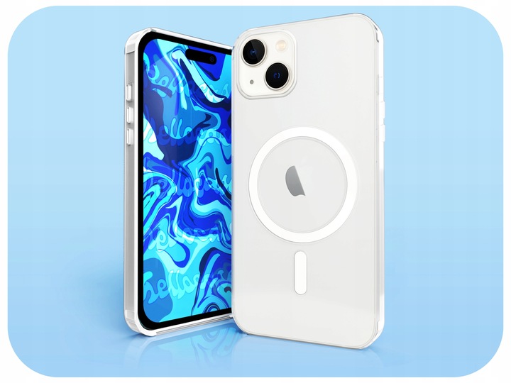 Etui Magsafe Do iPhone 15 (Magnetyczne Pancerne Clear Obudowa) +SZKŁO 5D 9H