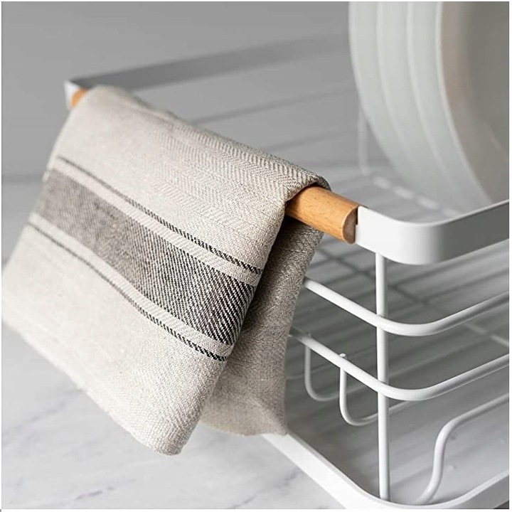 SUSZARKA DO NACZYŃ BIAŁA STOJĄCA OCIEKACZ DUŻA 32 cm x 42,5 cm x 15,5 cm