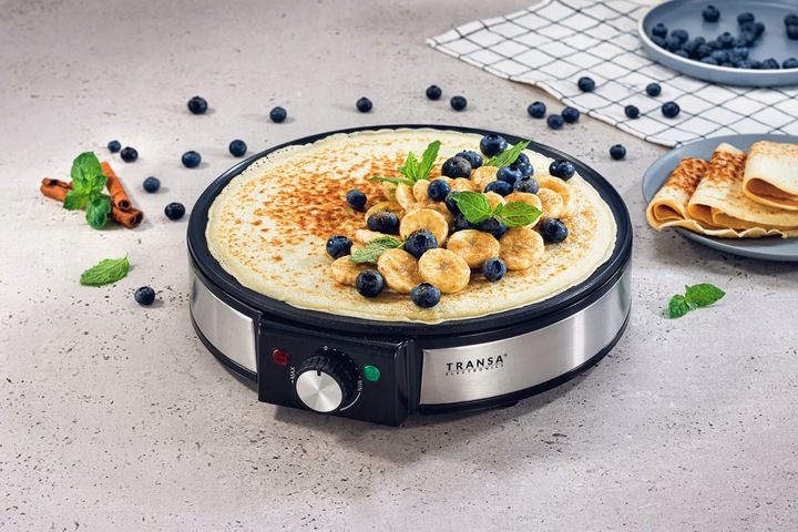 NALEŚNIKARKA SZYBKIE NAGRZEWANIE TERMOSTAT 30cm XXL DUŻA MOC 1500W