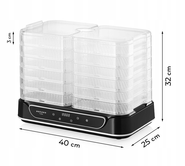 DUŻA SUSZARKA DO GRZYBÓW OWOCÓW WARZYW ZIÓŁ 6 SIT MOCNA 550W ZESTAW