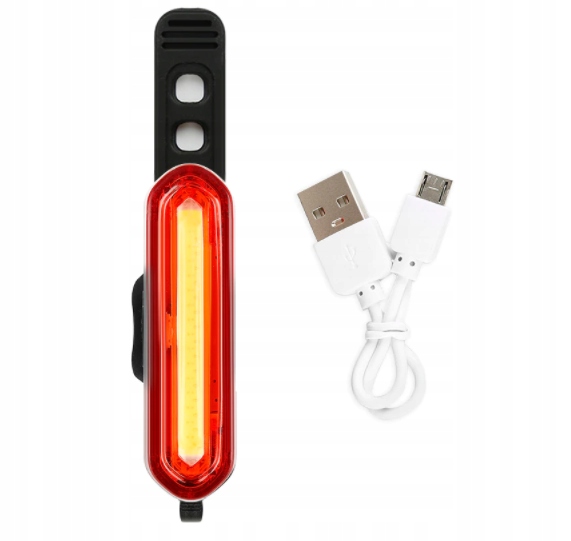 ZESTAW LAMPKA LATARKA LED USB ROWEROWA TYŁ PRZÓD