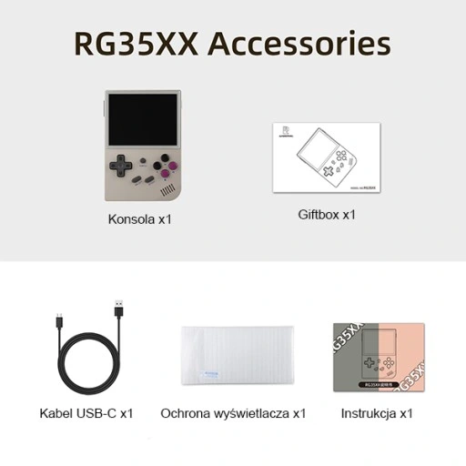 Konsola Anbernic RG35XX szara, Z POLSKI