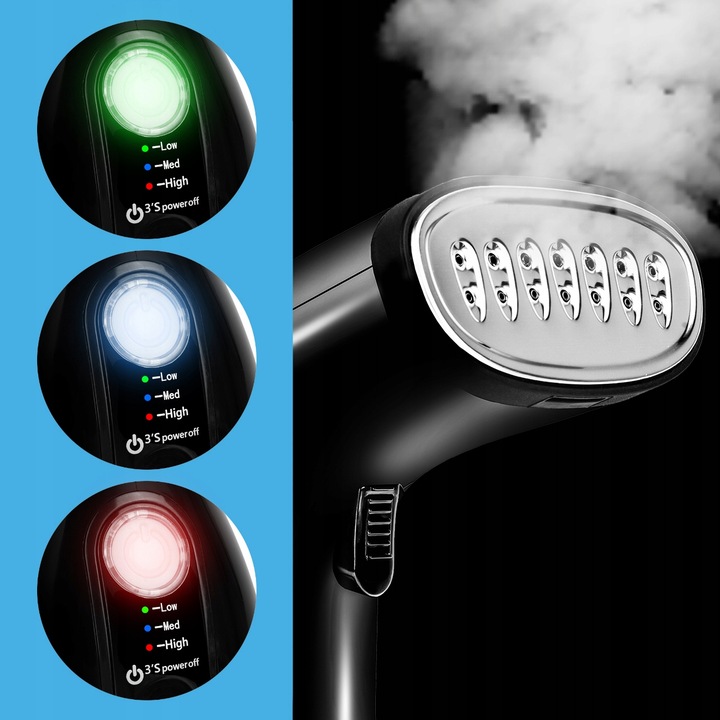 ŻELAZKO PAROWE PAROWNICA DO UBRAŃ STEAMER KLIPS 7w1 PAROWY ZESTAW