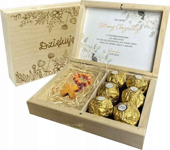 PODZIĘKOWANIE DLA CHRZESTNYCH DZIADKÓW NA CHRZEST ŚW KOMUNIA GRAWER PREZENT