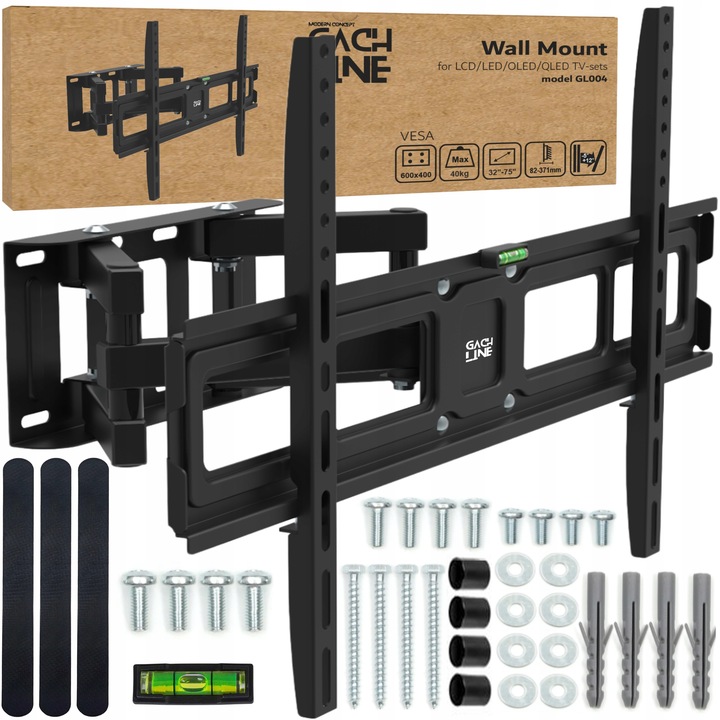 UCHWYT DO TELEWIZORA OBROTOWY UCHWYT SCIENNY WIESZAK DO TV 32-75 CALI