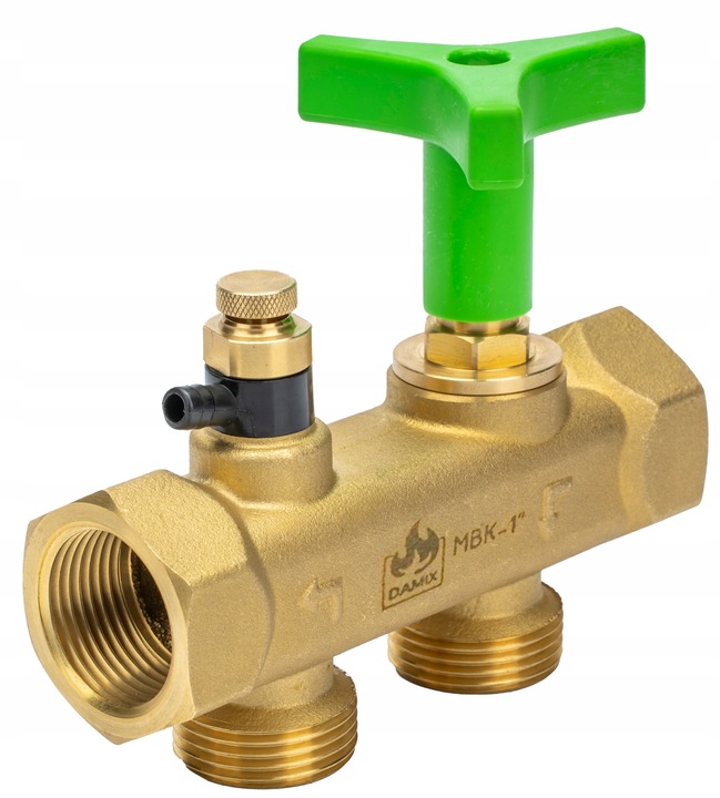 ZAWÓR PRZYŁĄCZE DO ZMIĘKCZACZA WODY BYPASS FI 1" GW CAL MULTIBLOCK SOLIDNY