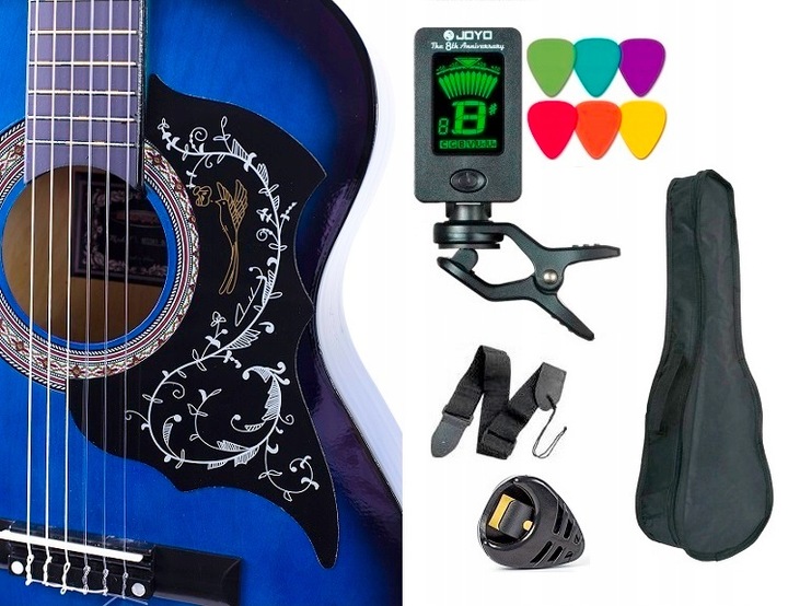 GITARA KLASYCZNA AKUSTYCZNA 3/4 DLA POCZĄTKUJĄCYCH Z PŁYTKĄ