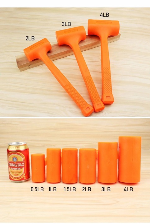 Młotek młot gumowy bezodrzutowy ABS 1860 g 4 LB