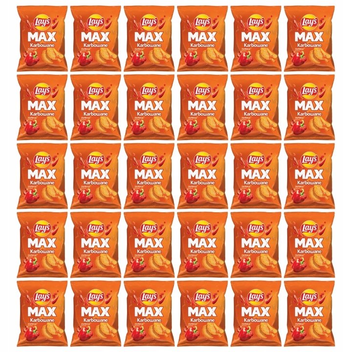 Lay's Max Lays Karbowane Chipsy paprykowe 30x 40 g