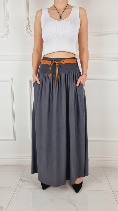 ZWIEWNA DŁUGA SPÓDNICA MAXI DO KOSTEK BOHO DAMSKA