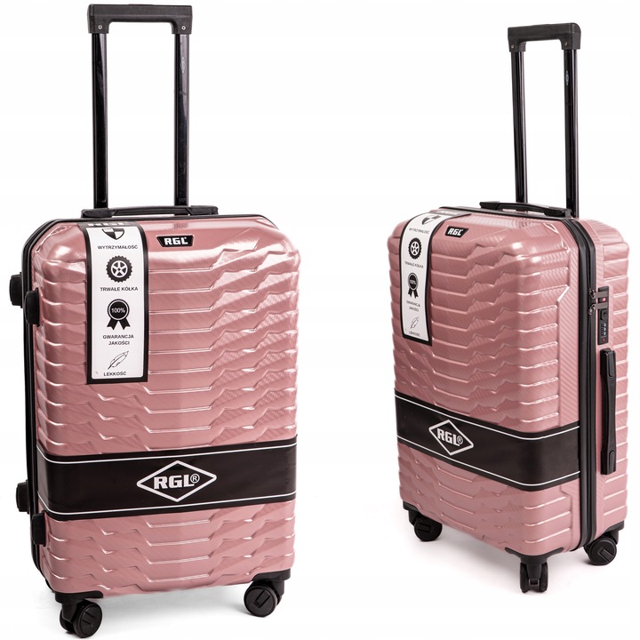 Średnia walizka XL NA 4 KÓŁKACH PODRÓŻNA POLICARBON TORBA RGL