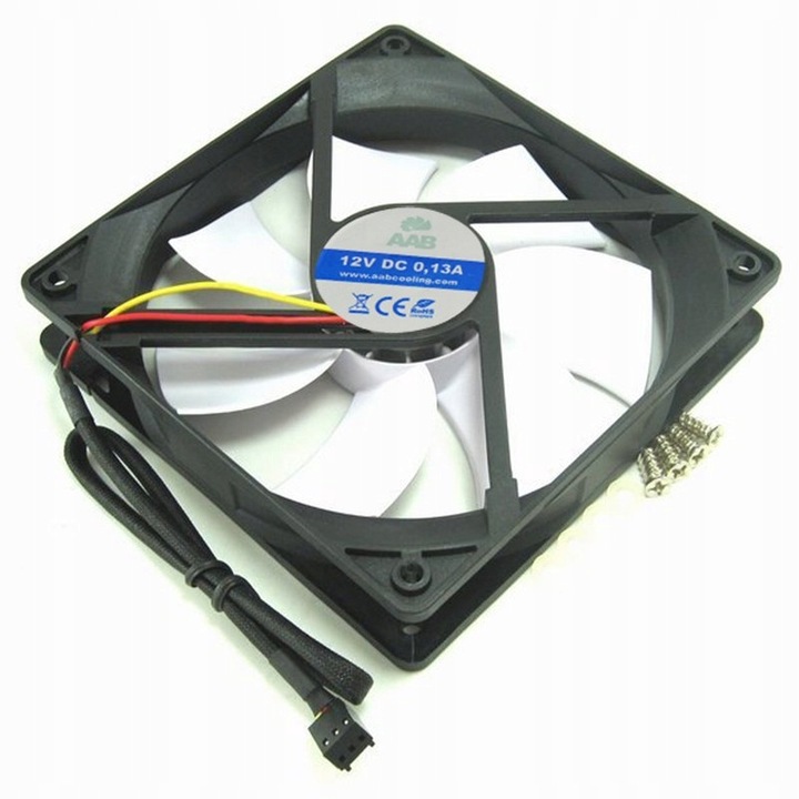 AABCOOLING SUPER SILENT FAN 12cm CICHY WENTYLATOR DO PC WIATRAK 120mm 13dB