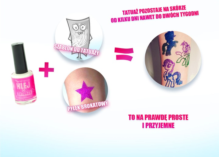 Klej do Tatuaży Brokatowych 15ml na 2-tygodnie tatuaże brokatowe silny