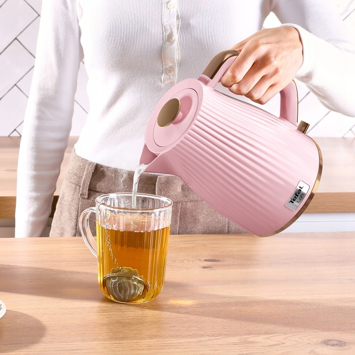 Czajnik elektryczny bezprzewodowy TEFAL Loft KO2517 2400 W różowy