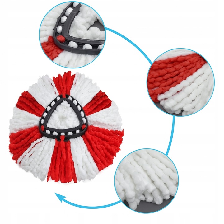 x6 WKŁAD DO MOPA OBROTOWEGO VILEDA TURBO ZAMIENNIK ZAPAS KOŃCÓWKA CHŁONNE