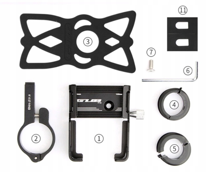 GUB P10 UCHWYT ROWEROWY TELEFON kierownice MOTOR