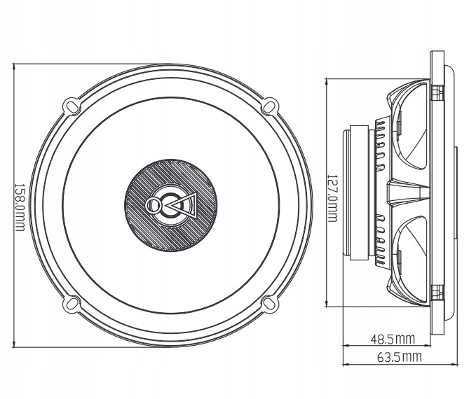 Głośniki samochodowe JBL Stage3 627F 165 mm 225W 3 Ohm 2-drożne
