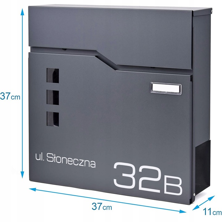 SKRZYNKA NA LISTY Z ADRESEM NUMEREM DOMU NAPISEM DRUK NADRUK UV