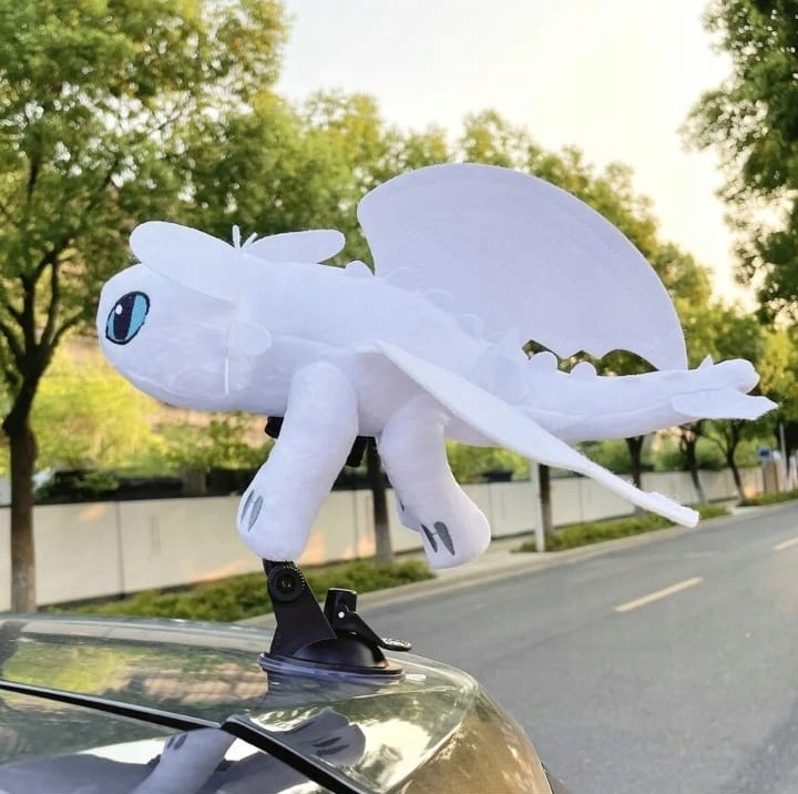 ZESTAW MASKOTEK 2X FURIA NOCNA I BIAŁA FURIA 30CM JAK WYTRESOWAĆ SMOKA SMOK