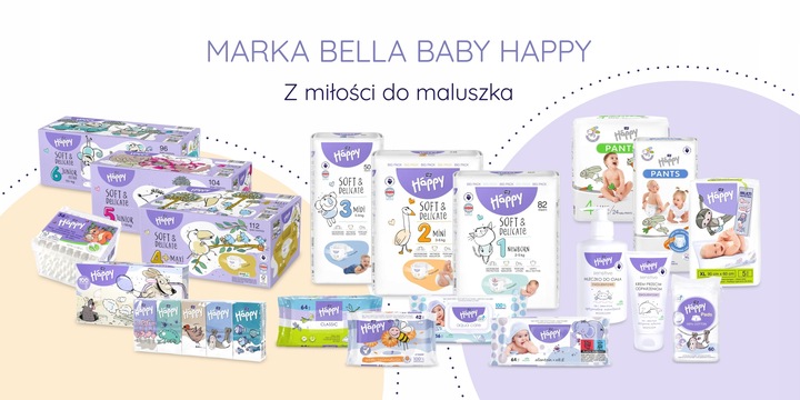 Pieluszki Bella Happy 3 Midi 5-9kg 70 szt. BIG PACK