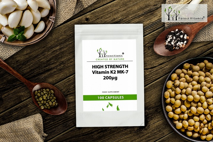 WITAMINA K2 MK-7 200mcg NATTO MOCNA 100 kapsułek