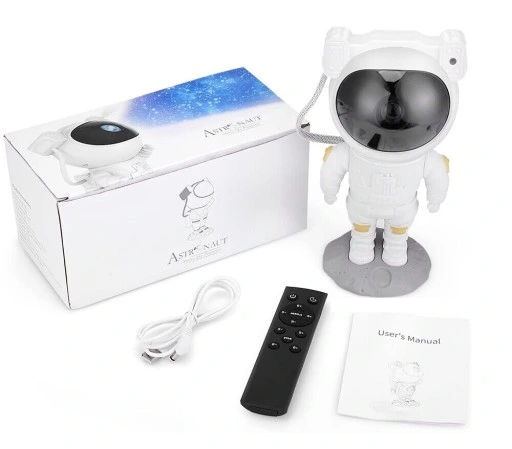 Lampka Nocna LED Projektor Rzutnik GWIAZD Nieba ASTRONAUTA Dla Dzieci PILOT