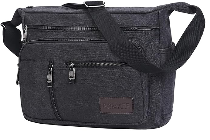 TORBA MĘSKA CZARNA POJEMNA Do Pracy Śniadaniowa Na Ramię Mocna