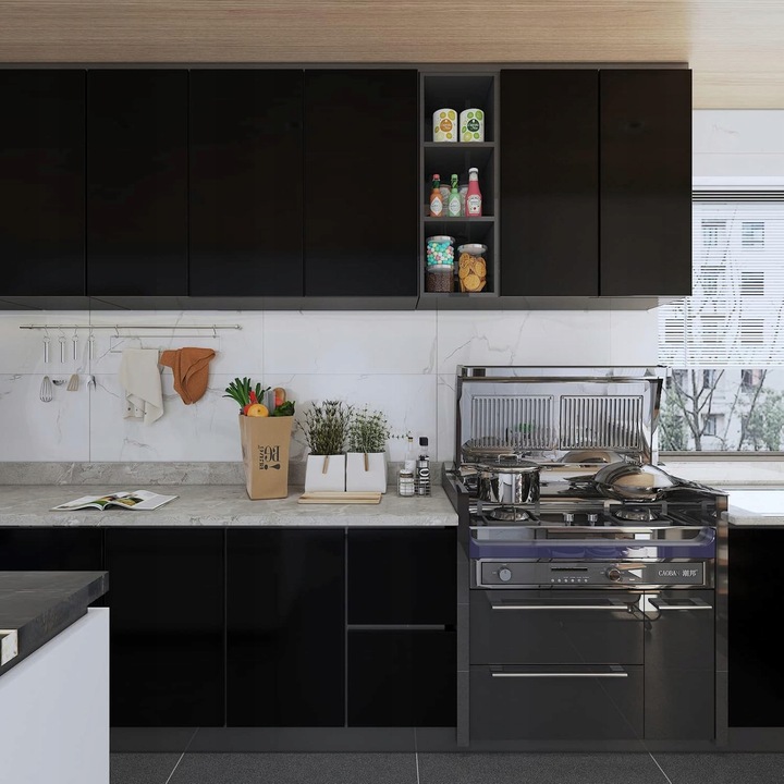 SAMOPRZYLEPNA MEBLOWA OKLEINA NA MEBLE CZARNA MATOWA 60cm x 10m