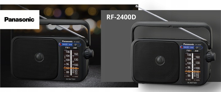 Panasonic RF-2400D Radio przenośne Czarne FM/AM
