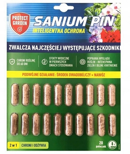 Sanium Pin pałeczki 2w1 nawozowe i na szkodniki