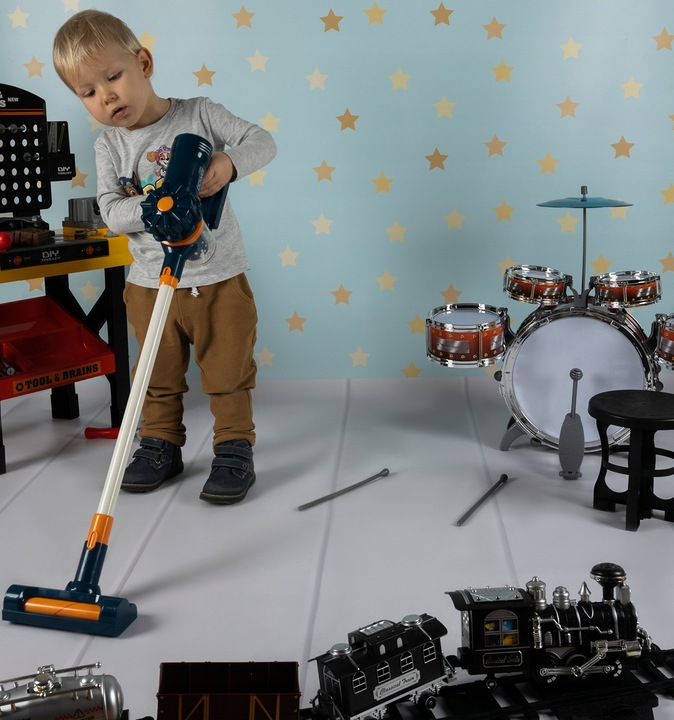 Odkurzacz dla Dzieci 2w1 Pionowy i Ręczny z Dźwiękiem Funkcja Ssania Dźwięk