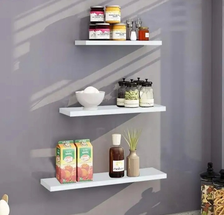 Zestaw Półek Ściennych Wiszących ARLES 30 40 50cm